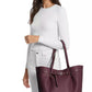 Emilia Extra Large East West Center Zip Tote Bag