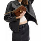 Suede Tabby Shoulder Bag 20 With Quilting