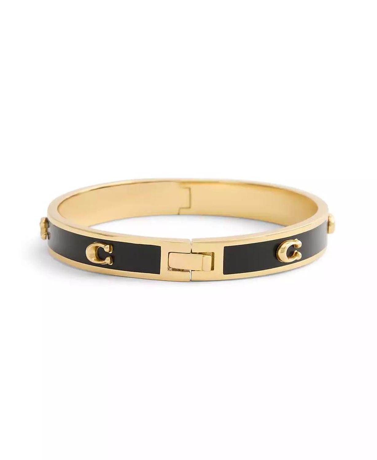 Signature Pegged Enamel Bangle Bracelet
