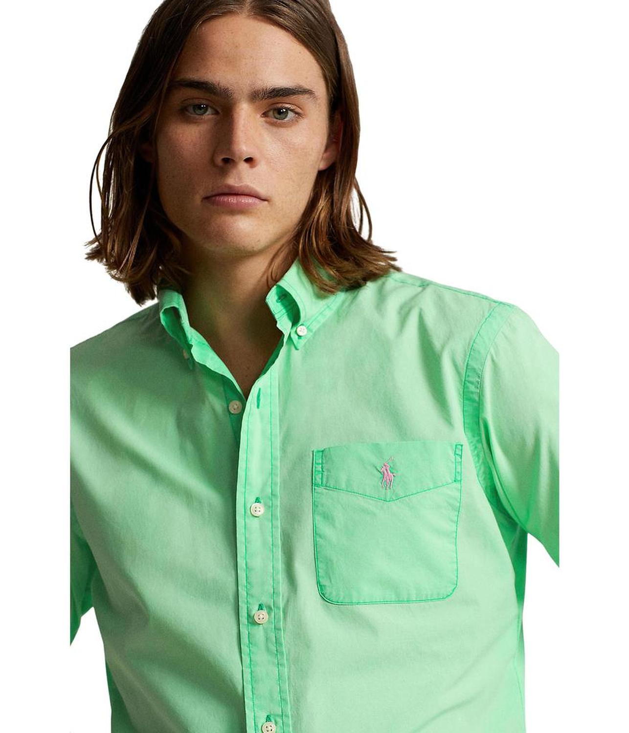 Classic Fit Washed Poplin Shirt