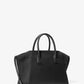 Avril Large Leather and Suede Satchel