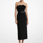 Wool Gabardine Origami Strapless Sheath Dress