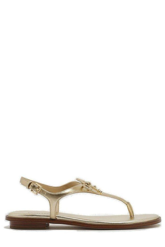 Michael Michael Kors Nori Metallic T-Strap Sandals