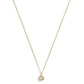 Faux Stone Halo Stone Pendant Necklace