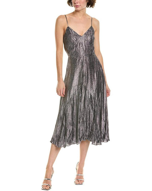 Crushed Silk-Blend Slip Dress