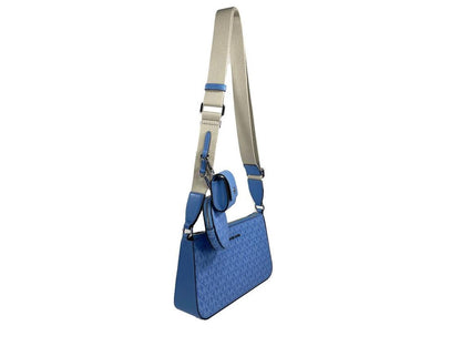 Jet Set Signature PVC Crossbody Tech Attachment Bag Purse Women's blue