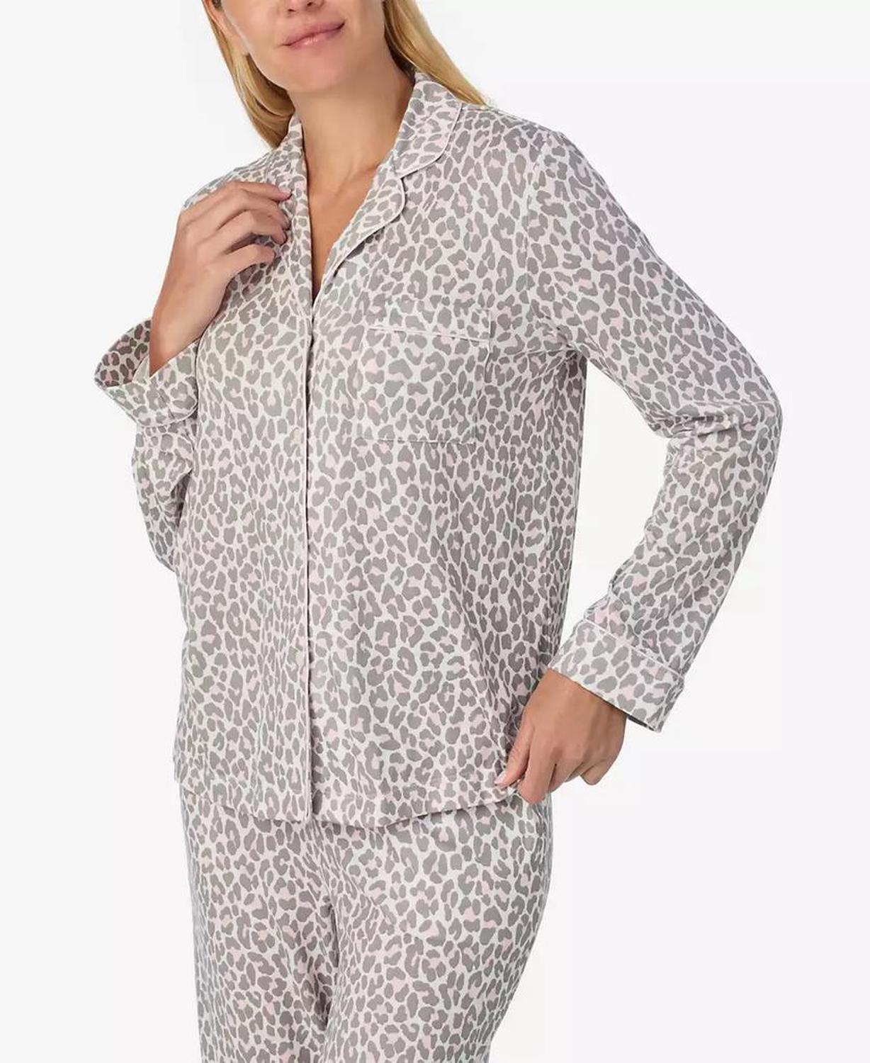 Women's 2-Piece Sleepwear Long-Sleeve Top and Pajama Pants Set