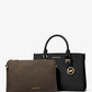 Sally Medium 2-in-1 Saffiano Leather and Logo Satchel