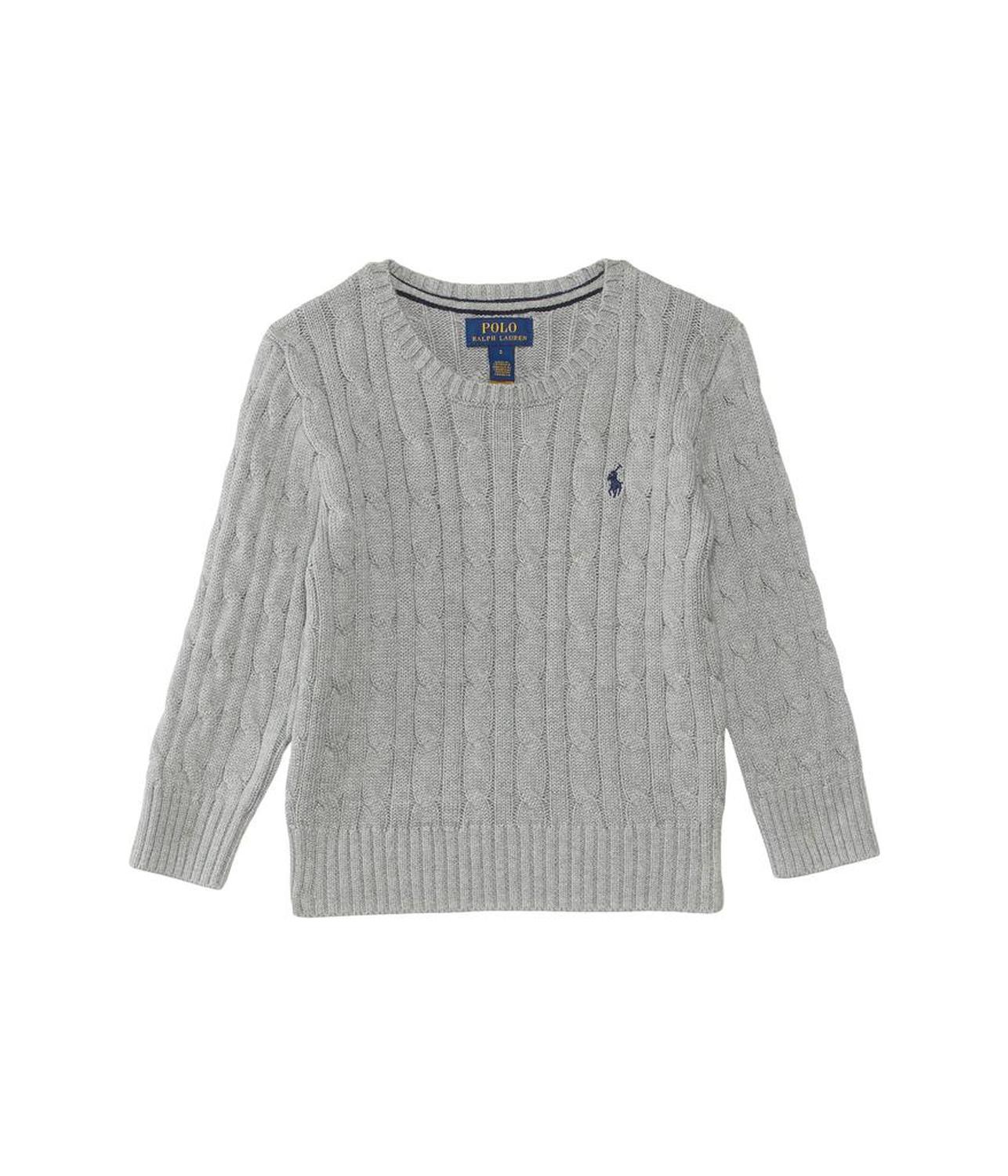 Cable-Knit Cotton Sweater (Toddler/Little Kid)