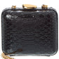 Collection Snake-Embossed Leather Mini Box Minaudiere