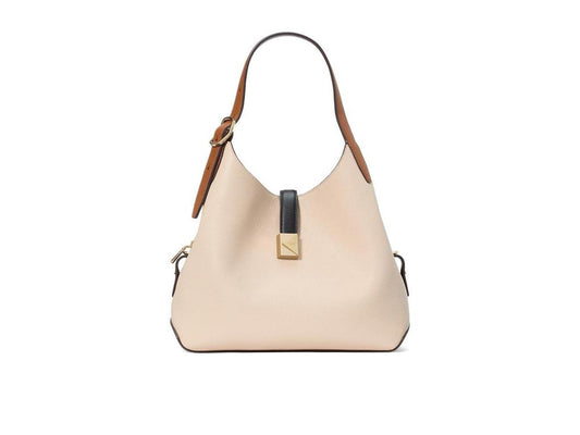 Deco Colorblocked Pebbled Leather Medium Crossbody Tote