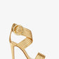 Remi Metallic Snake Embossed Leather Sandal