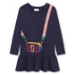 Navy Shoulder Bag Dress