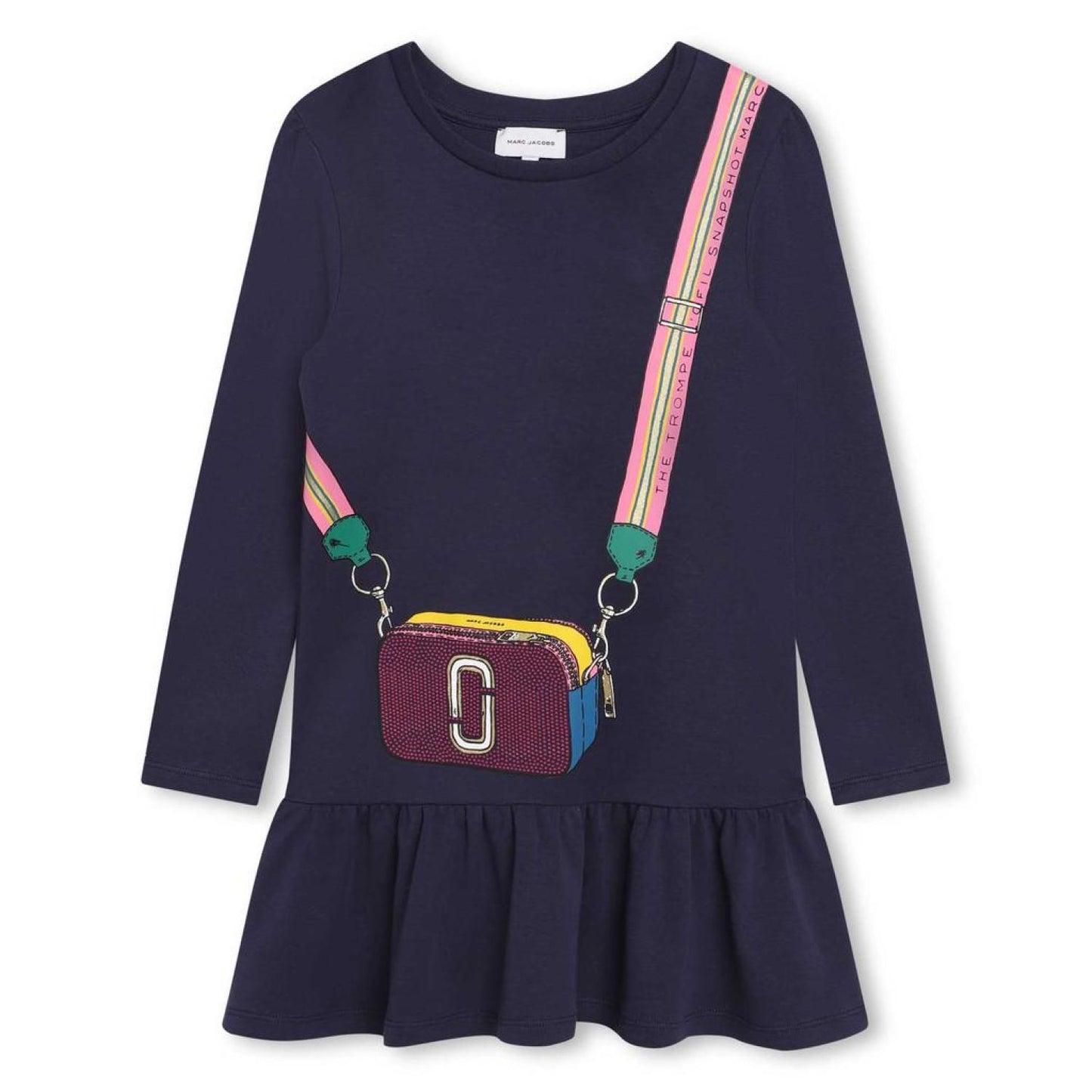 Navy Shoulder Bag Dress