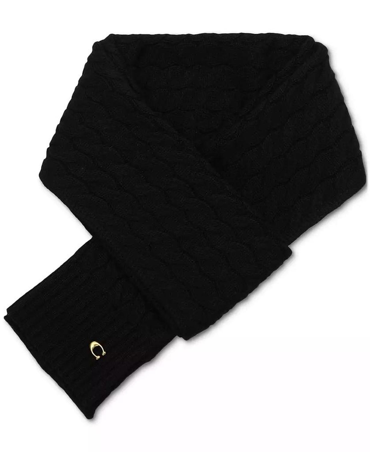 Soft Rib Cable Knit Scarf