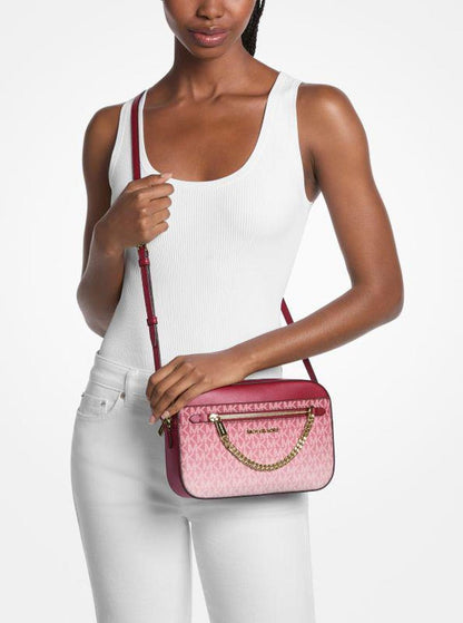 Jet Set Large Ombré Signature Logo Crossbody Bag