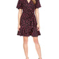 Womens O-Ring Mini Wrap Dress