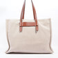 Chloe Corita Kent Tote Beige / Multicoloured Writing Canvas Large