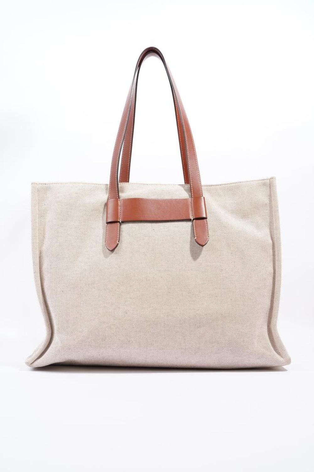 Chloe Corita Kent Tote Beige / Multicoloured Writing Canvas Large