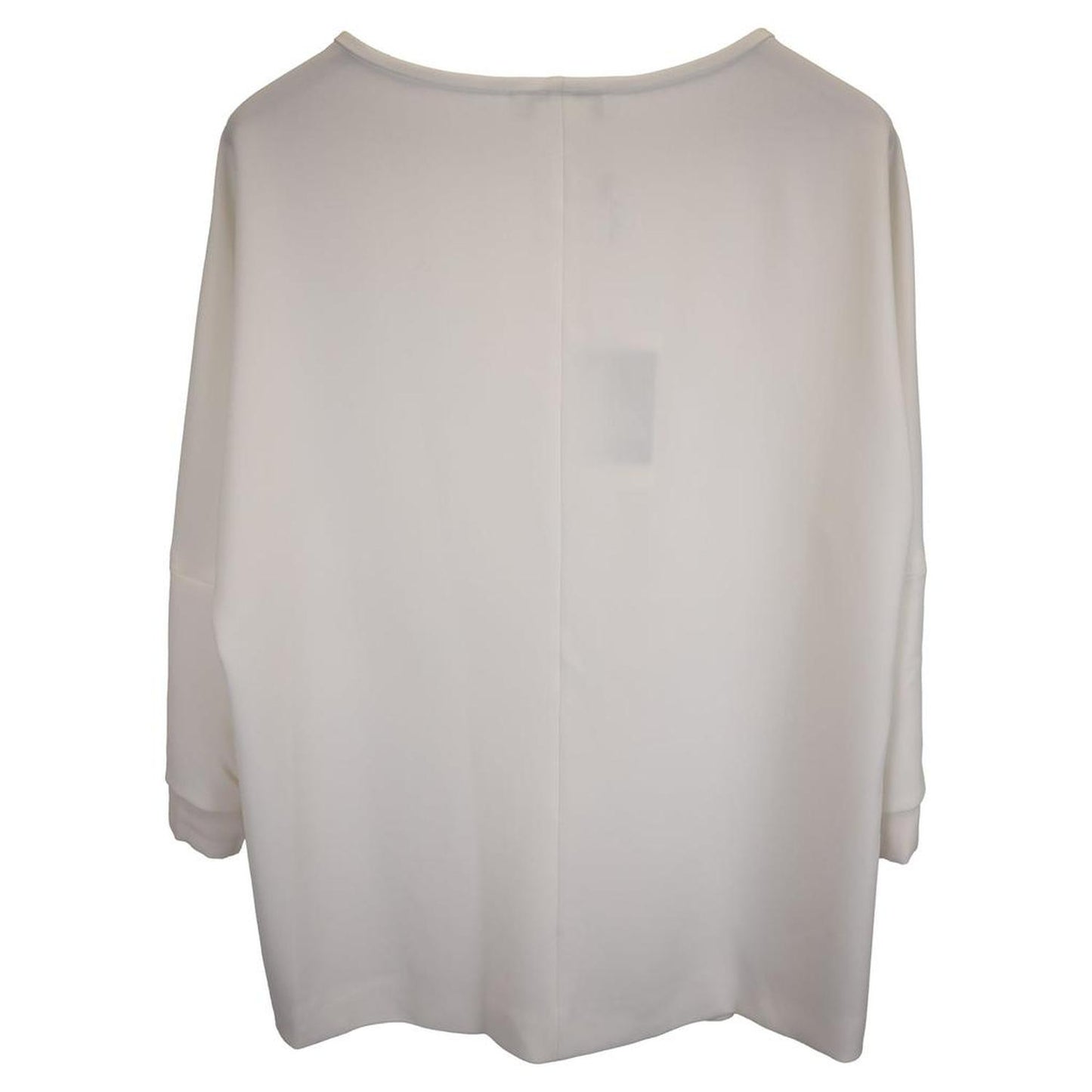 Max Mara Elgar Layered Sleeve Hem Blouse in White Silk Chiffon