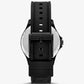 Oversized Bowen Black-Tone and Silicone Watch