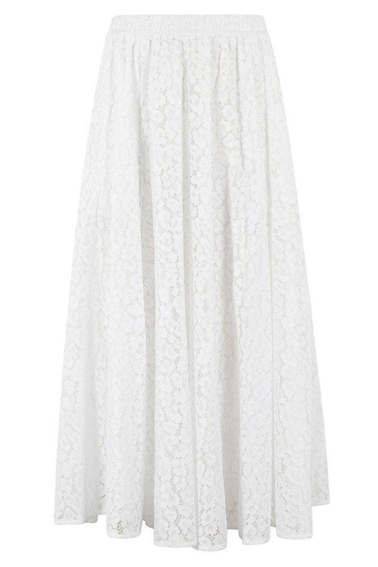 Michael Michael Kors Floral Lace Midi Skirt