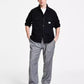 Men's Plaid Straight-Fit Pull-On Trousers