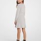 Pleated Metallic Knit Sweaterdress