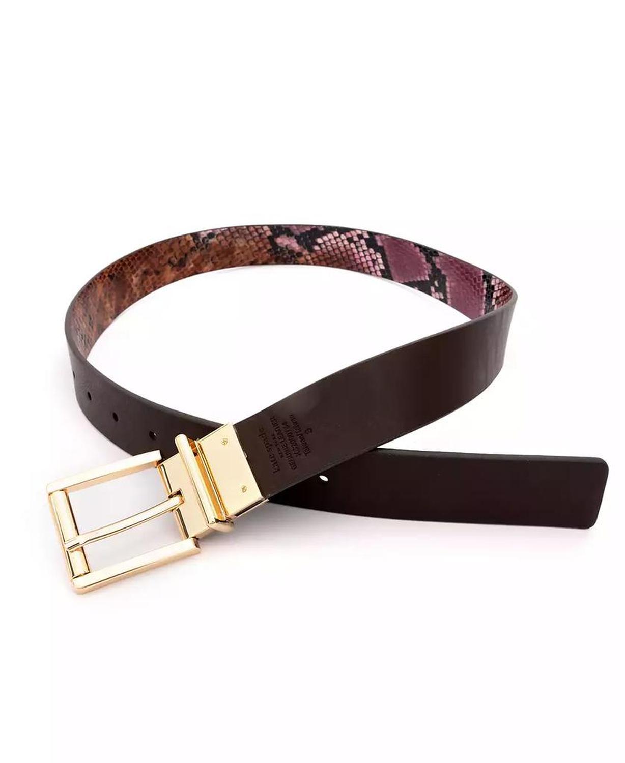 Women's 32mm Snake Embossed Reversible Belt
