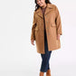 Plus Size Collared Button-Front Coat, Exclusively at Macy's