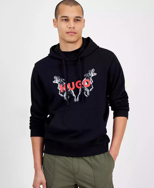 Men's Dueleyo Long Sleeve Howling Hounds Graphic Hoodie