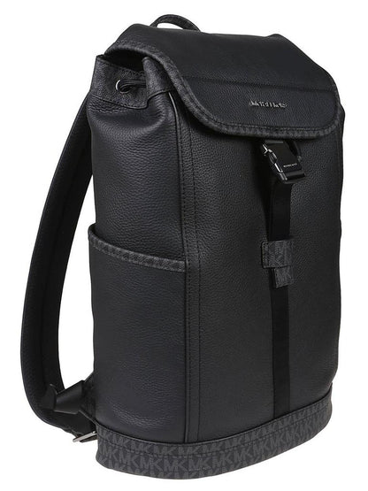 Michael Kors Hudson Logo Plaque Flap Backpack