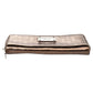 Michael Kors Metallic Gold Leather Jet Set Zip Around Wallet