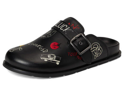 Buckle Clog With Sketch Print