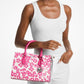 Sheila Medium Sequined Floral Print Satchel