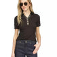 MICHAEL Women's Faux-Leather Trimmed Polo