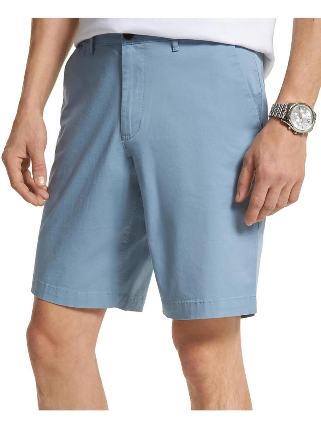 Mens Poplin Slim Fit Casual Shorts