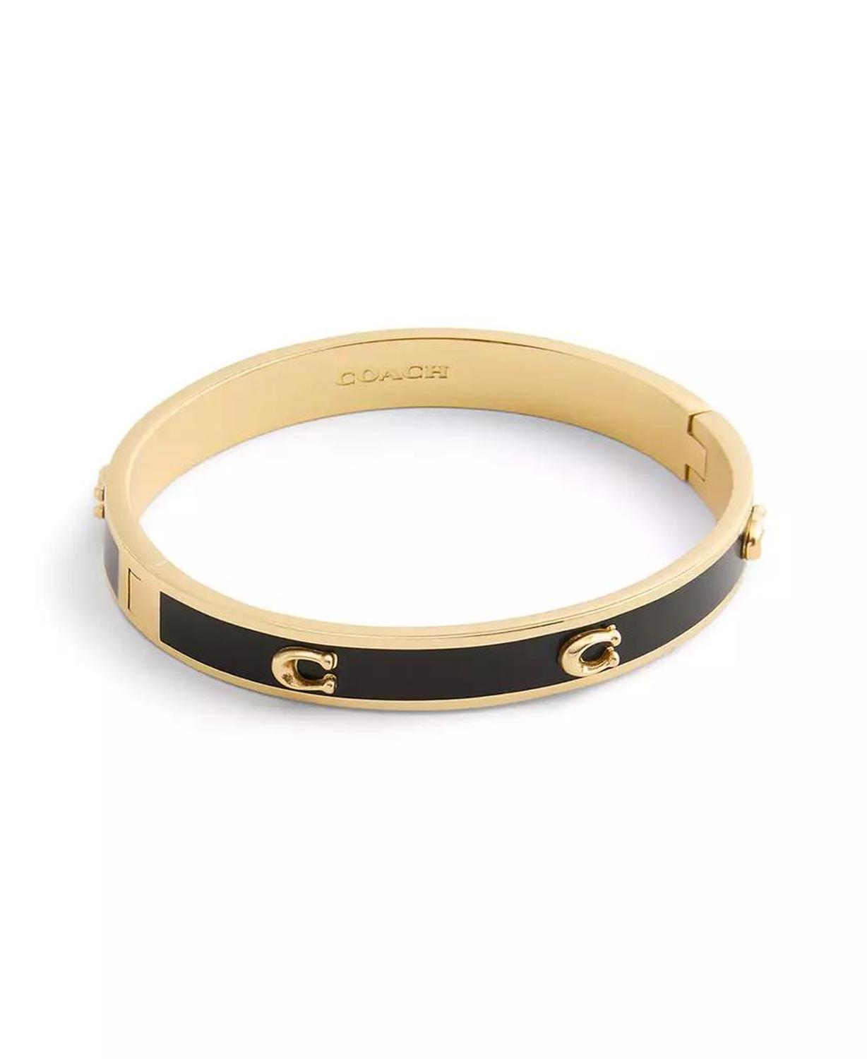 Signature Pegged Enamel Bangle Bracelet