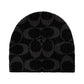 Coach Logo Monogram Knitted Beanie