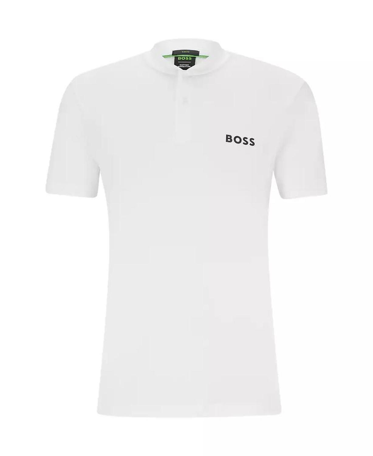Men's BOSS by Hugo Boss x Matteo Berrettini Slim-Fit Polo Shirt with Bomber-style Collar
