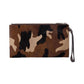 Camouflage Wristlet Pouch in Multicolor Pony Hair