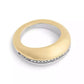 Faux Stone Signature Pave Tubular Cocktail Ring