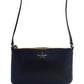 Kate Spade Womens Pressed Leather Zip Top Rectangular Crossbody Black Handbag