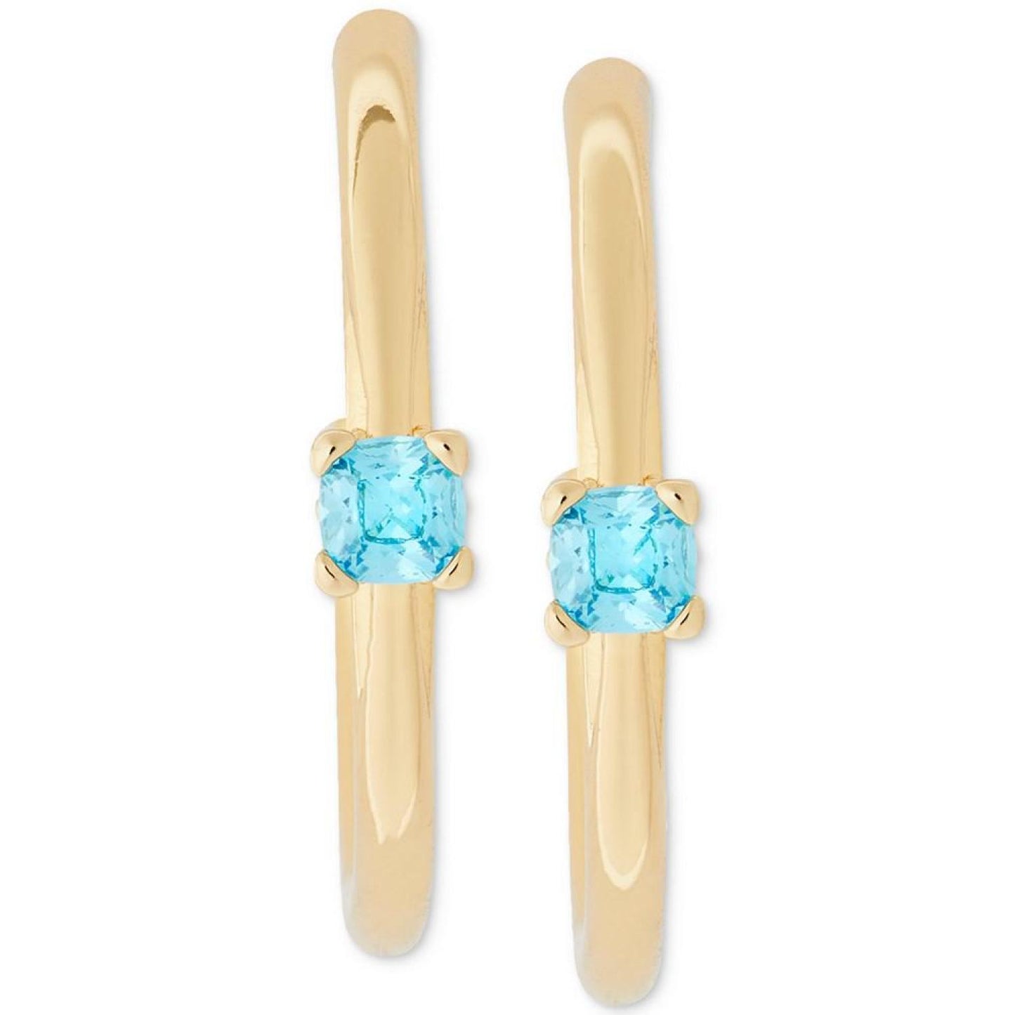 Little Luxuries Imitation Pearl Small Hoop Earrings, 1"