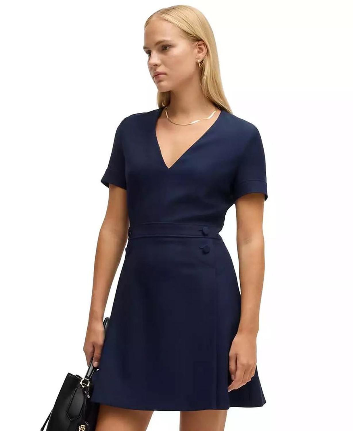 Women's V-Neck Business Dress