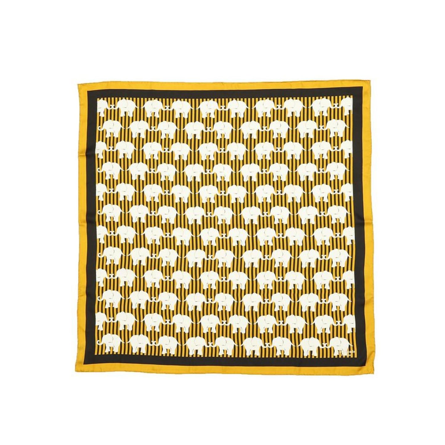 Women's Elephant Stripe Silk Square