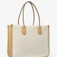 Heidi Large Stripe Signature Logo Tote Bag