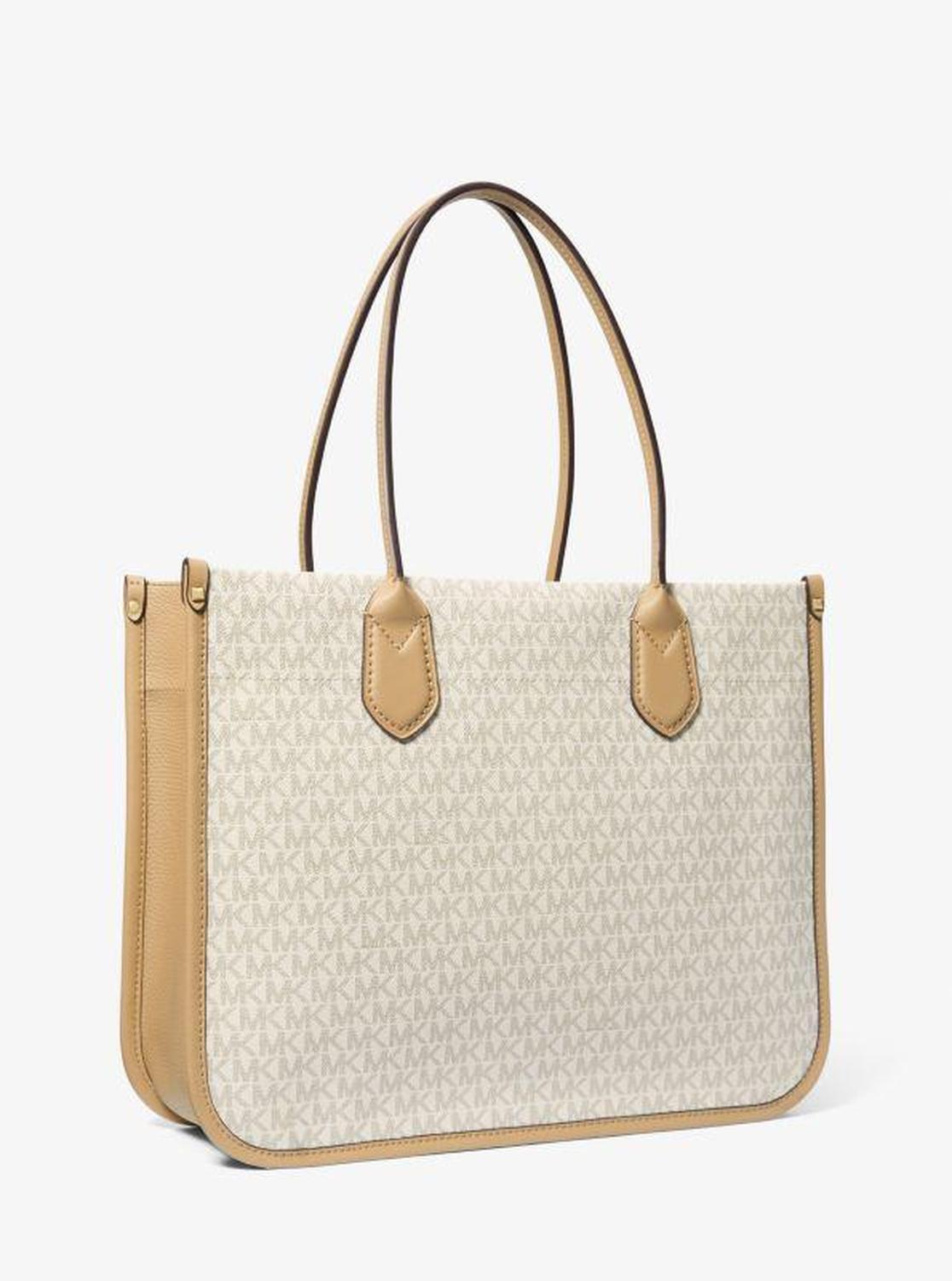 Heidi Large Stripe Signature Logo Tote Bag