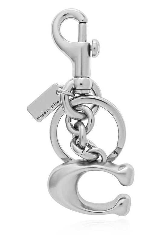 Coach Logo Plaque Keychain