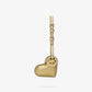 Metallic Puffy Heart Leather Bag Charm